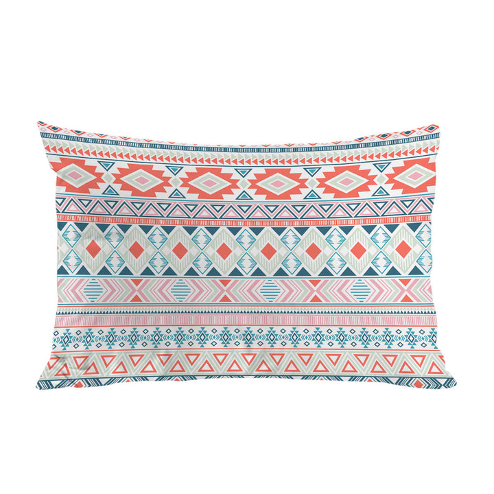 Peach Hues Aztec Stripes Pillow Case Covers