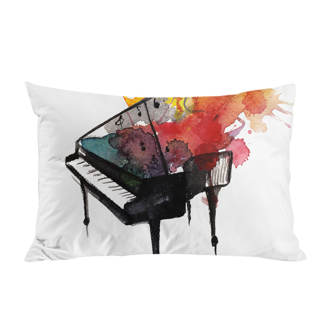 Piano on Fire Art Pillow Cases