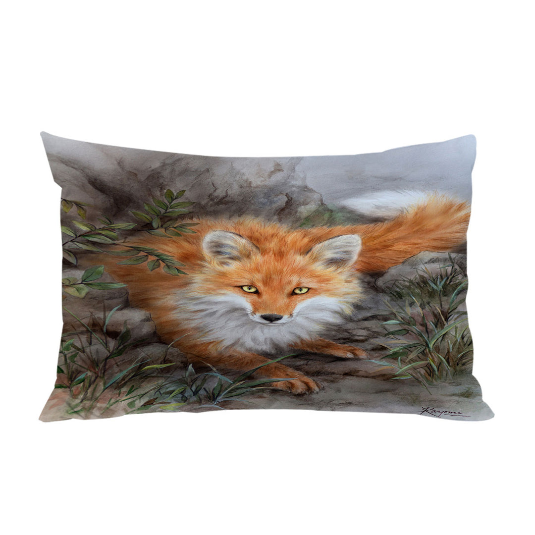 Pillow Case Covers with Art Painting Autumn Fox in the Wild