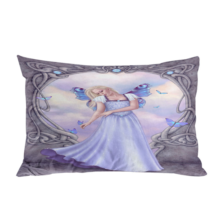 Pillow Case Covers with Butterflies and Light Purple Opal Butterfly Girl