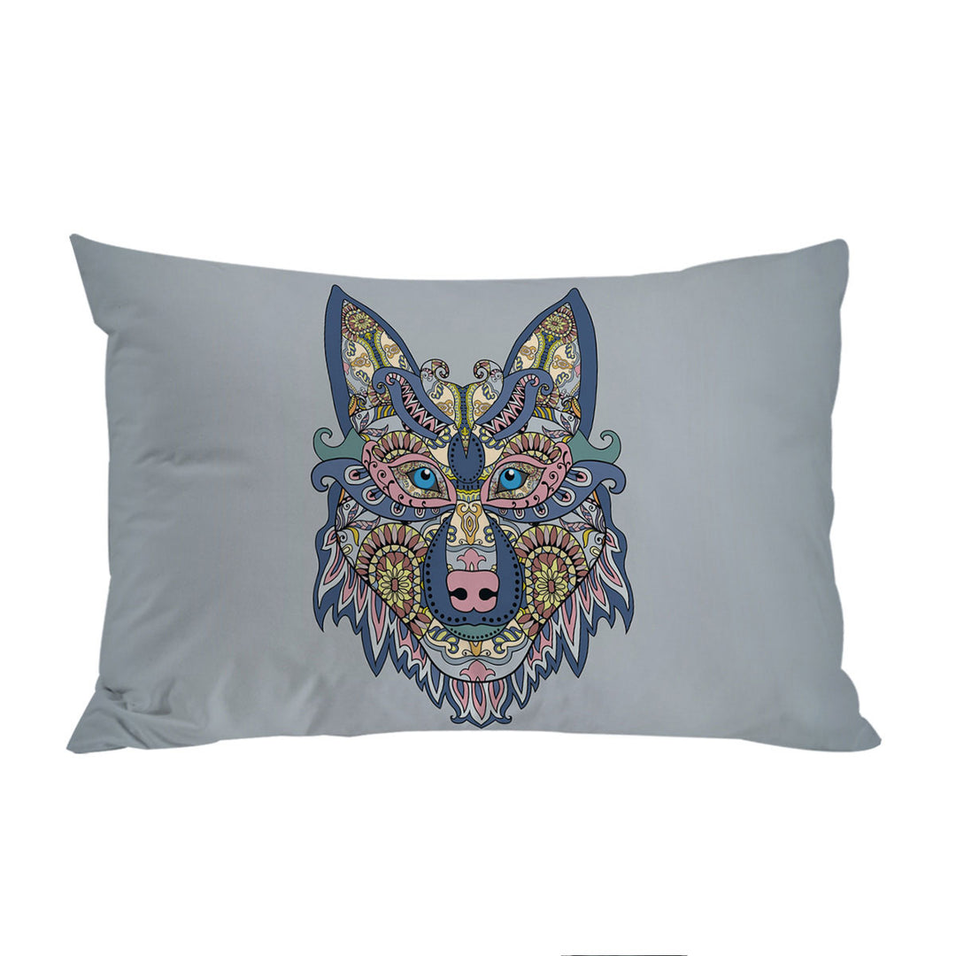 Pillow Case Covers with Oriental Wolf