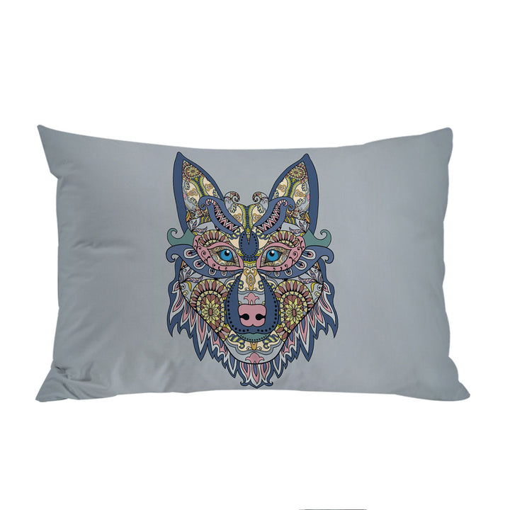 Pillow Case Covers with Oriental Wolf