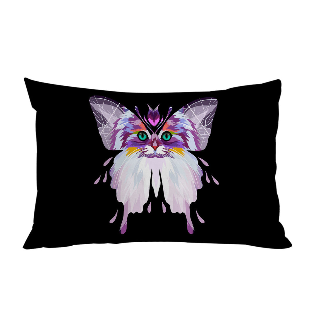 Pillow Cases with Artistic Purplish Wild Cat Butterfly