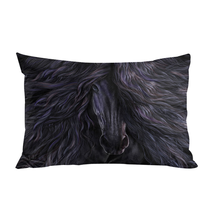 Pillow Cases with Black Magic Horse Fine Art