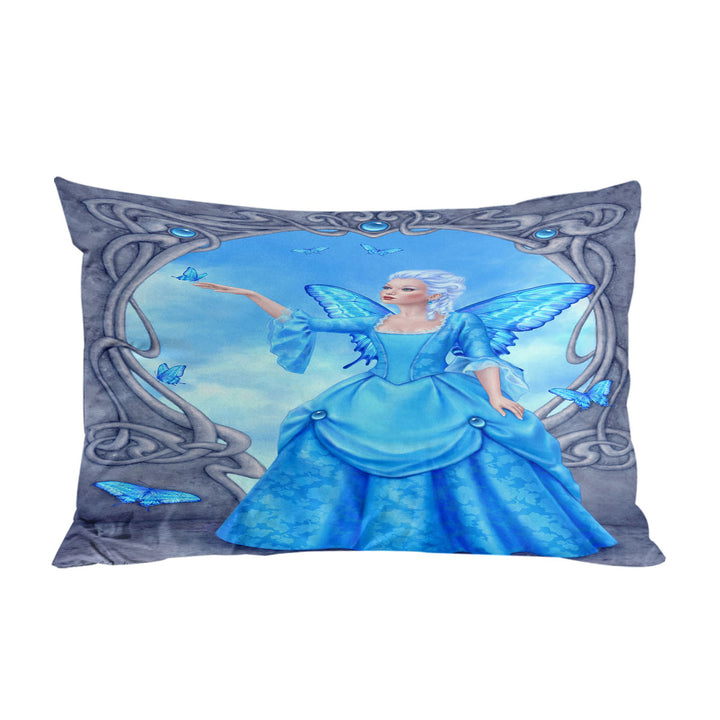 Pillow Cases with Butterflies and Blue Topaz Butterfly Girl