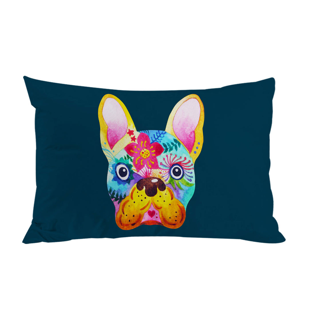 Pillow Cases with Colorful Painting of French Bulldog