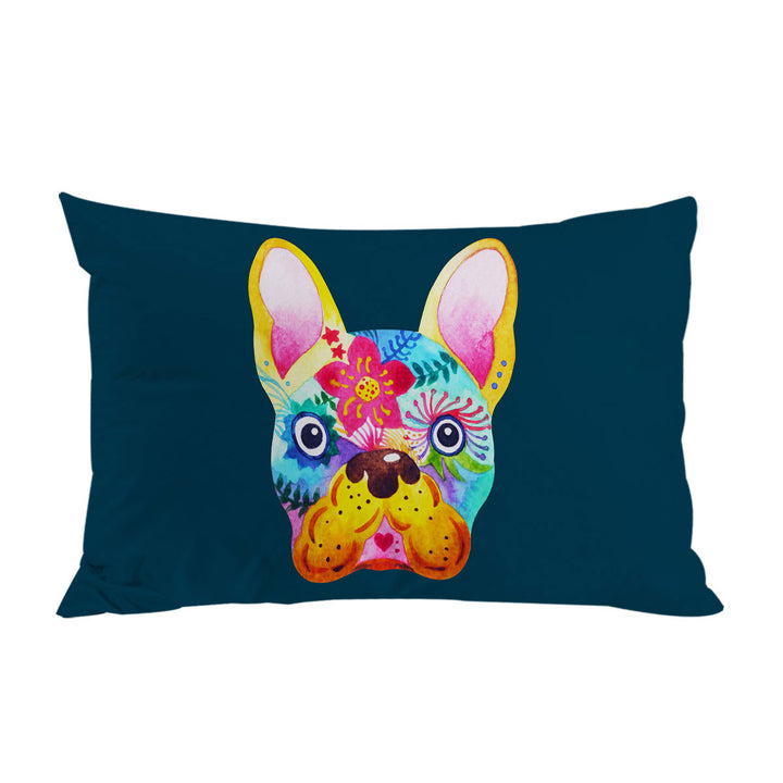 Pillow Cases with Colorful Painting of French Bulldog