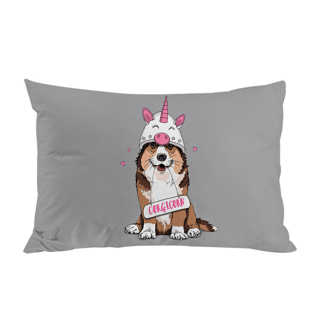 Pillow Cases with Cute Corgi Dog as A Unicorn Corgicorn