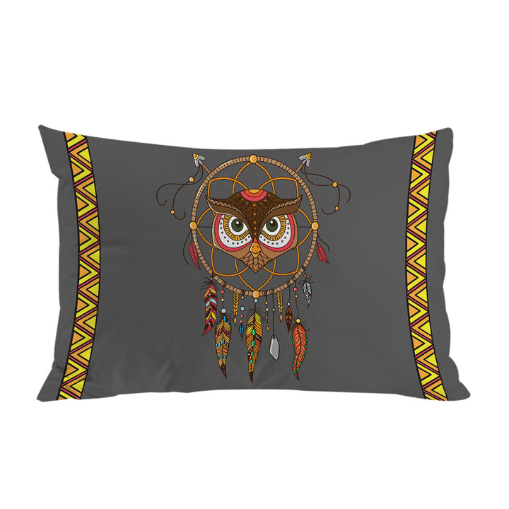 Pillow Cases with Cute Native Owl Dream Catcher for Kids