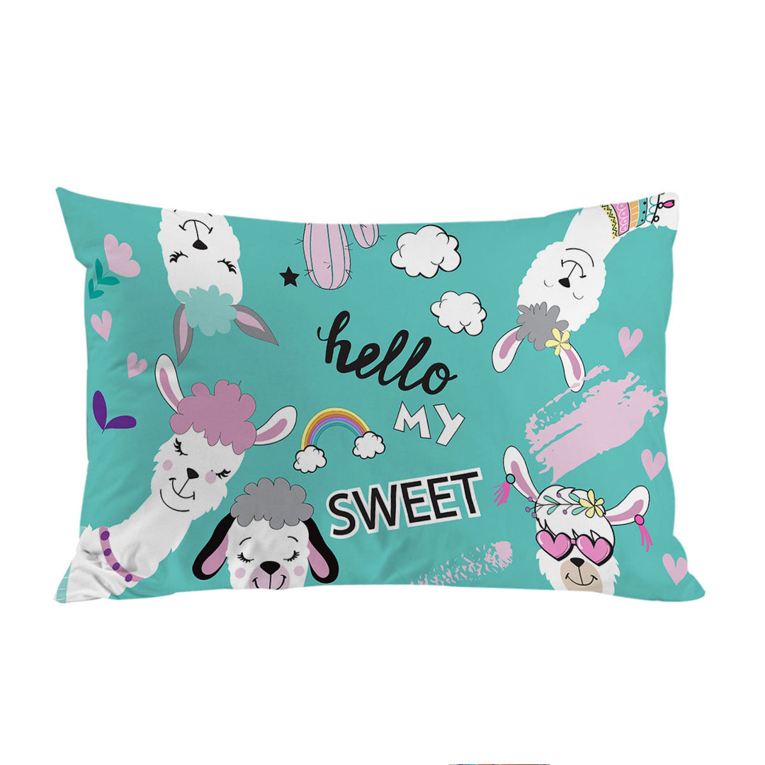 Pillow Cases with Hello My Sweet Llama