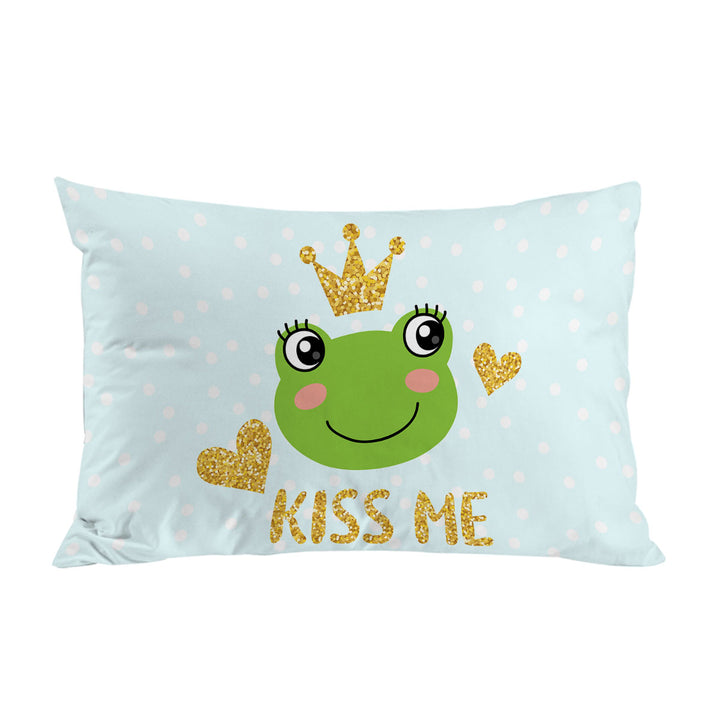 Pillow Cases with Kiss Me Cute Prince Frog