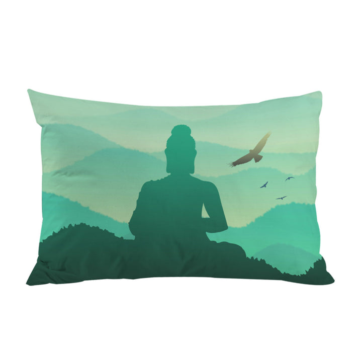 Pillow Cases with Spiritual Buddha Statue