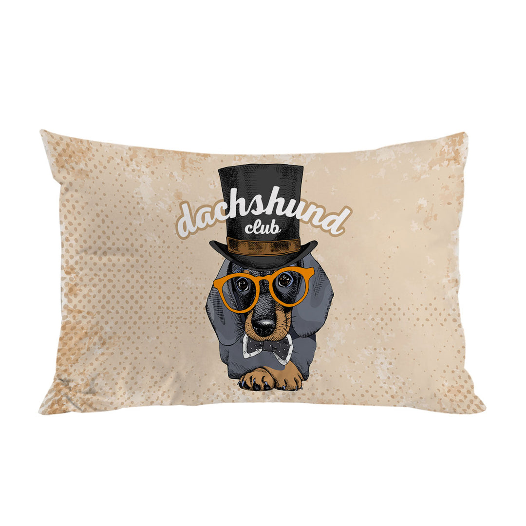 Pillow Cases with The Cool Club of Funny Elegant Dachshund