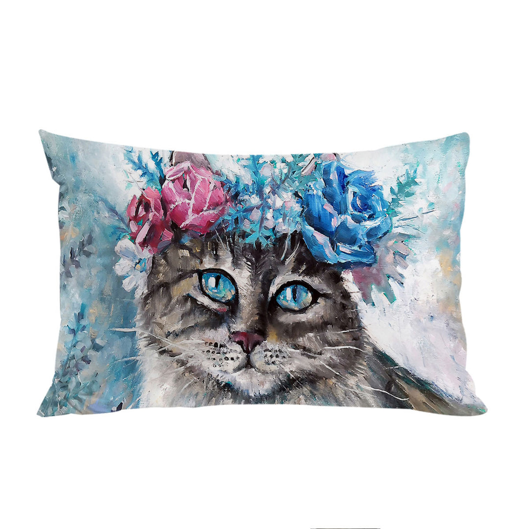 Pillowcase with Art Painting Cat