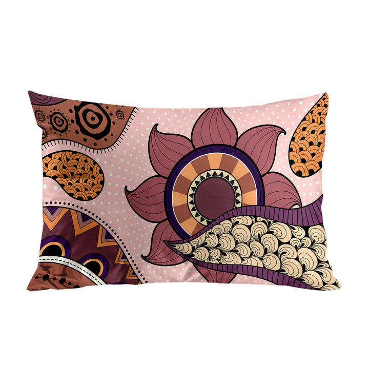 Pillowcase with Purple Hues Oriental Art