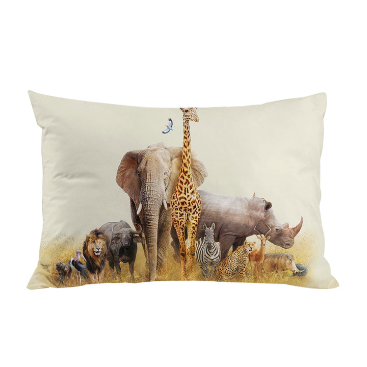 Pillowcase with The African Wildlife Animals