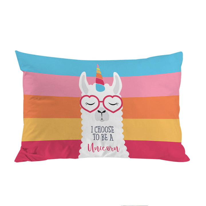 Pillowcases with Funny Llama Unicorn
