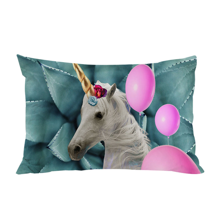 Pink Balloons and Unicorn Pillowcase