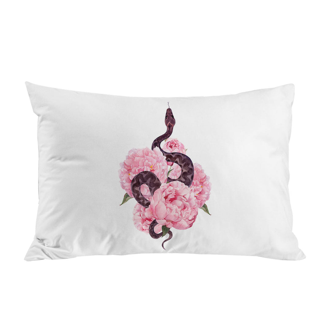 Pink Flowers Snake Pillowcase