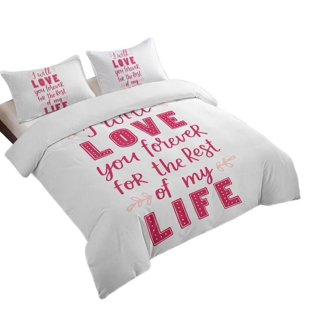 Pink Romantic Love Quote Love You Forever Donna Covers