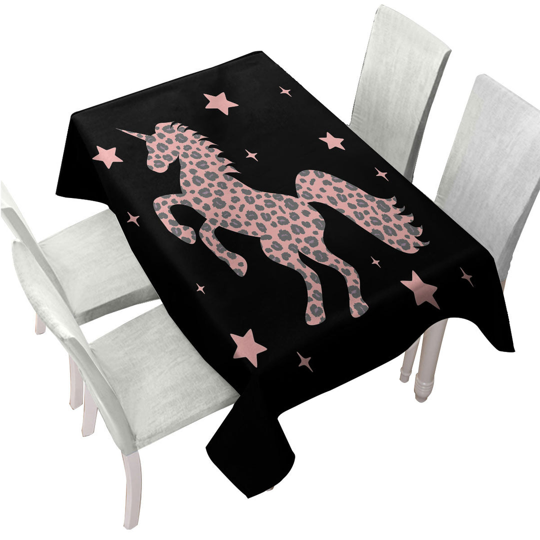 Pink Unicorn Table Cover