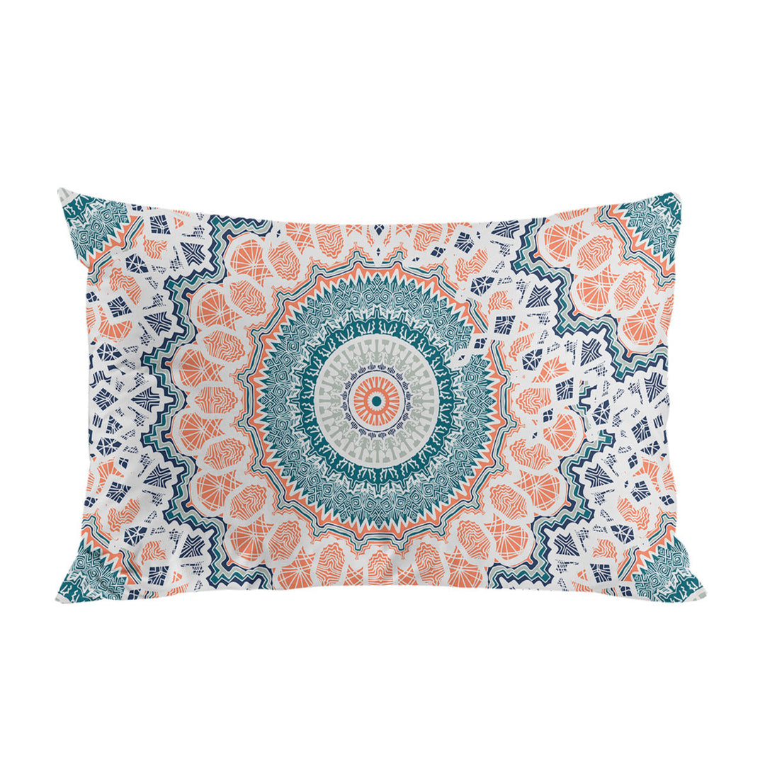 Pinkish Peach Aztec Mandala King Pillow Cases