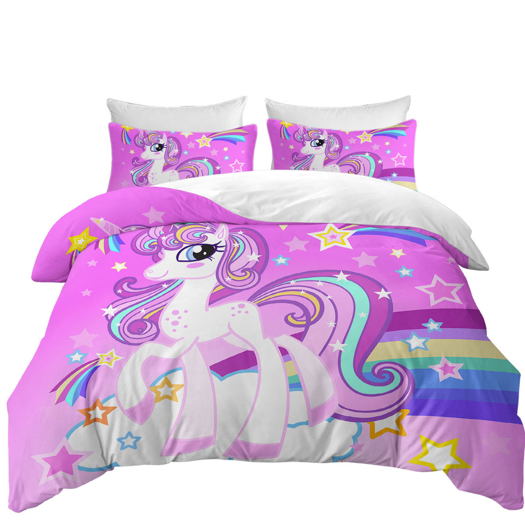 Pinkish Rainbow Unicorn Donna Covers