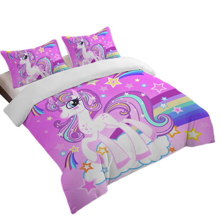 Pinkish Rainbow Unicorn Duvet Covers