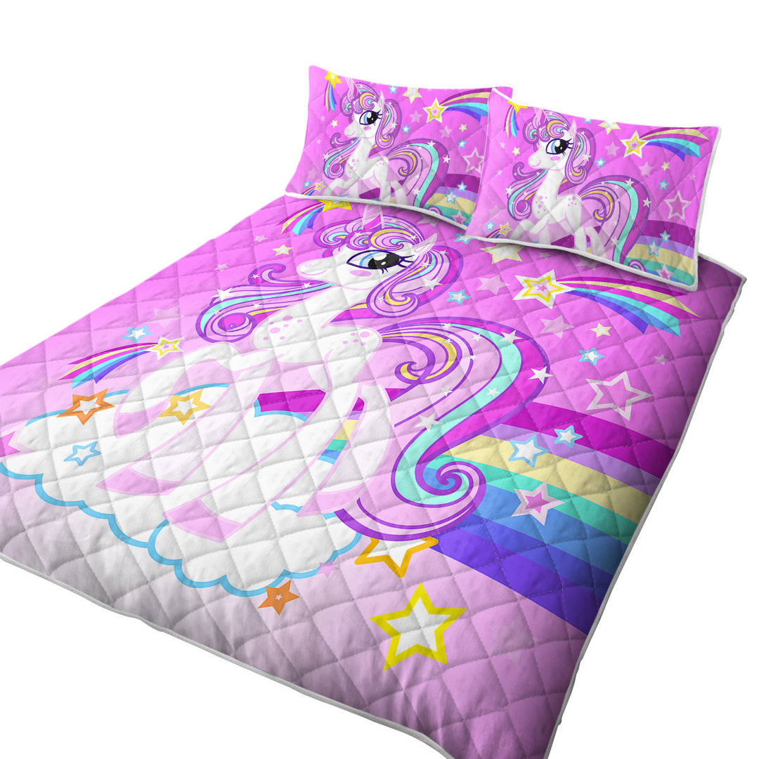 Pinkish Rainbow Unicorn Quilts