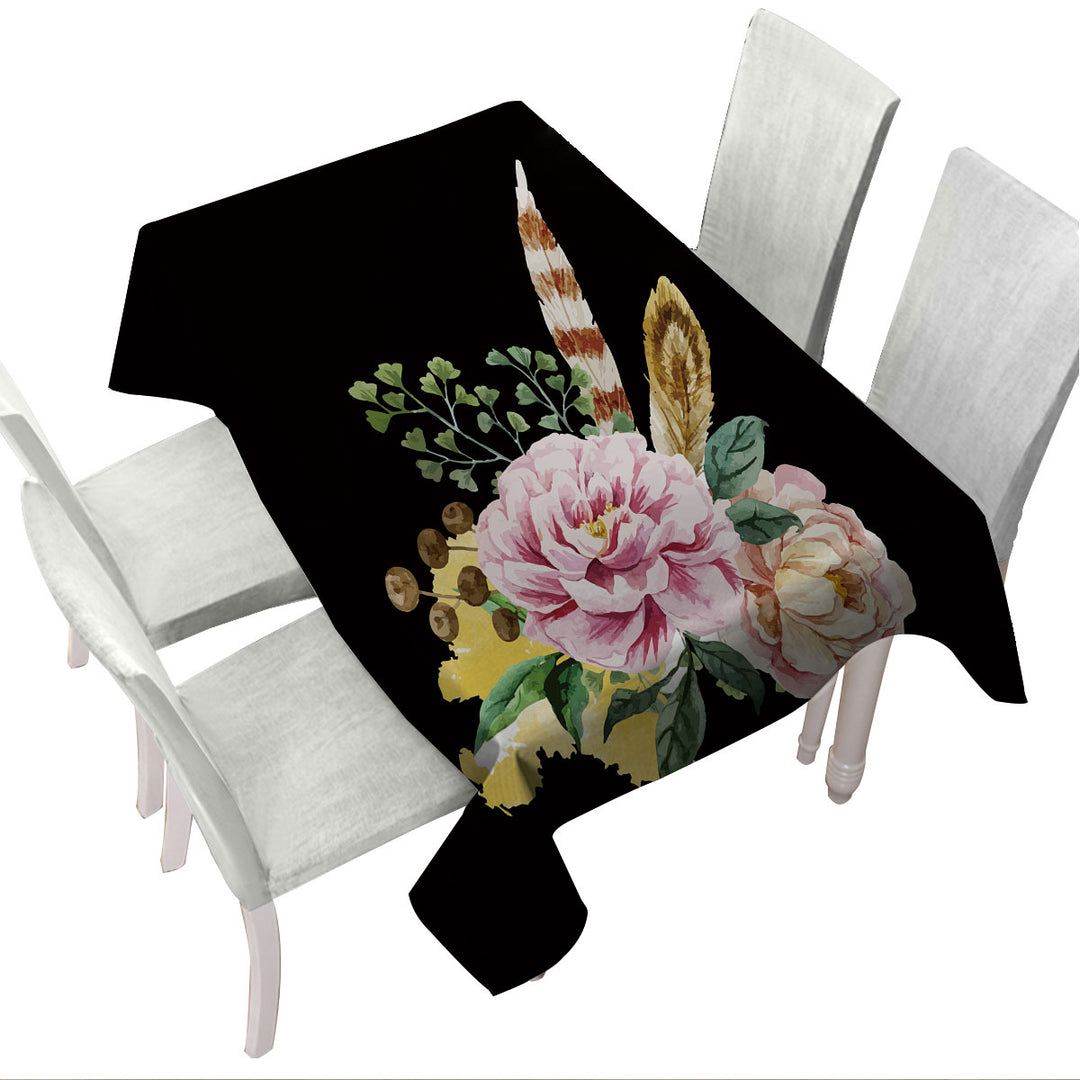 Pinkish Roses Bouquet Tablecloths