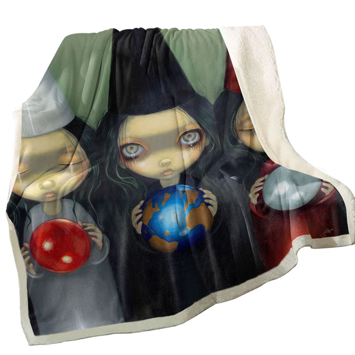 Planetary Witches Planetary Forces Mars Earth Venus Fleece Blankets