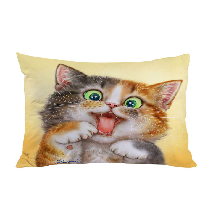 Playful Beautiful Kitten Cats Art Paintings Pillow Cases