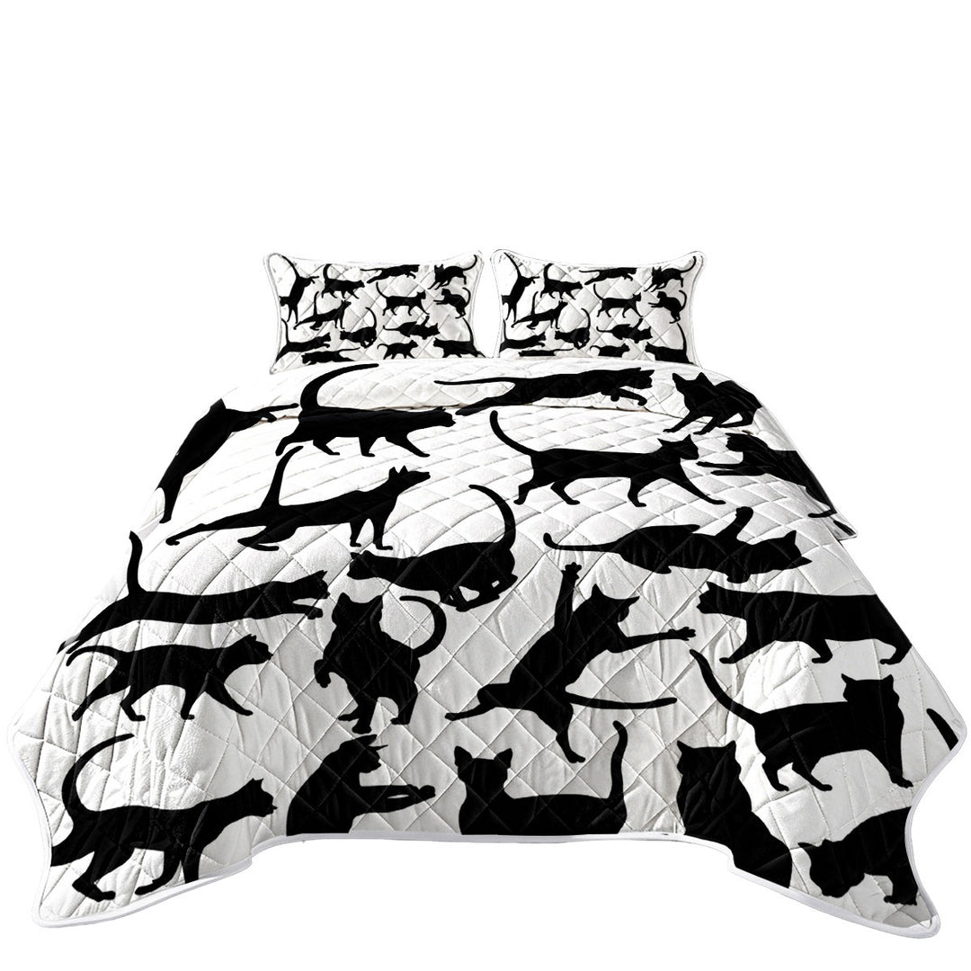 Playing Cat Silhouettes Quilt
