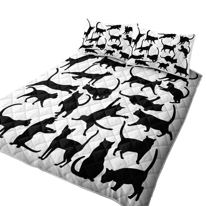 Playing Cat Silhouettes Quilts