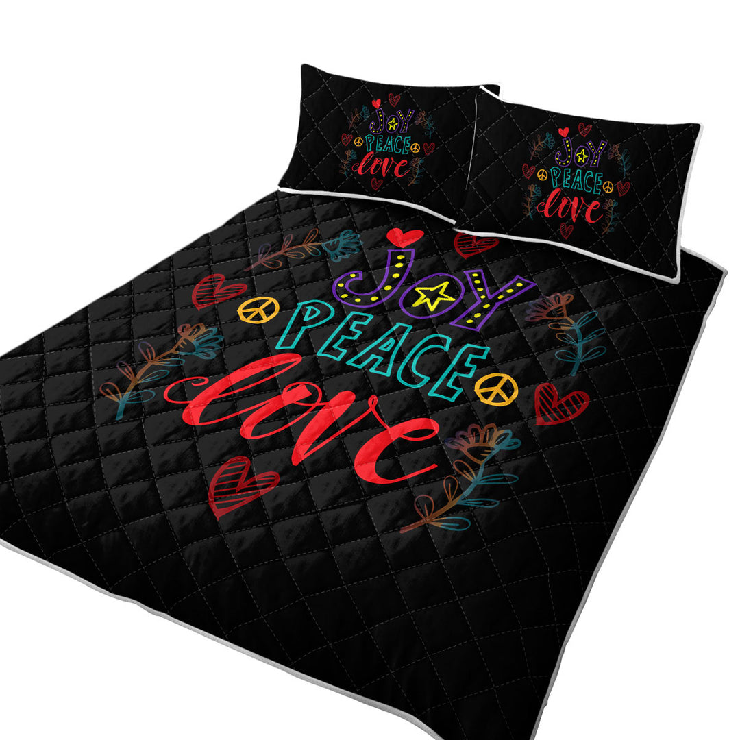 Positive Print Joy Peace and Love Quilt Shop Near Me