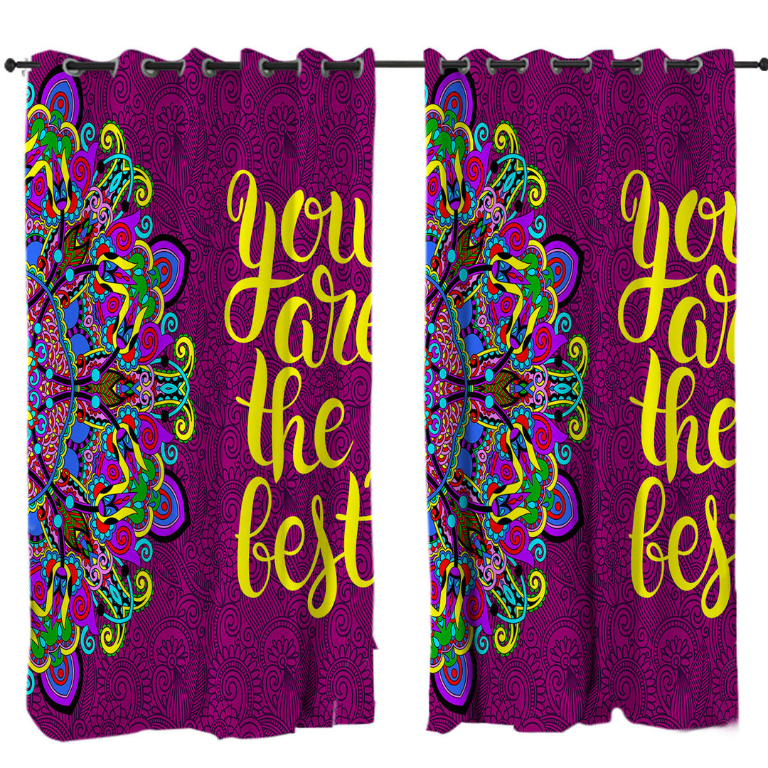 Positive Quote Mandela You are the Best Curtains