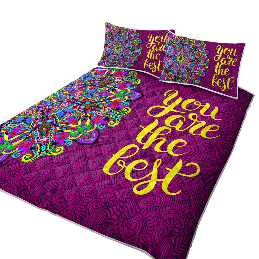 Positive Quote Mandela You are the Best King Size Bedspreads