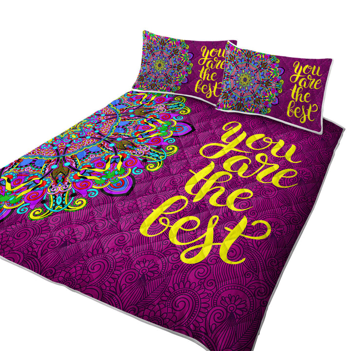 Positive Quote Mandela You are the Best King Size Bedspreads