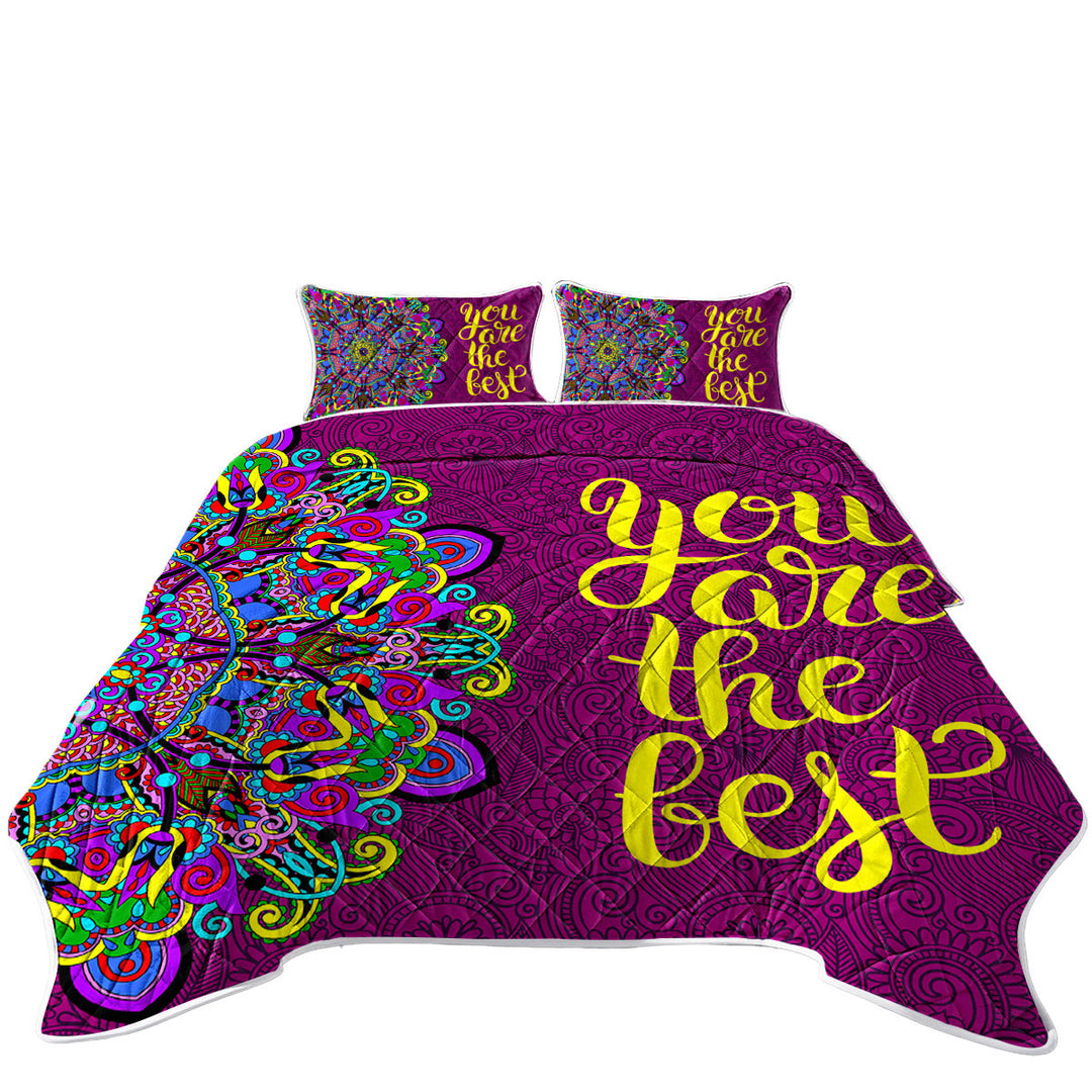 Positive Quote Mandela You are the Best Summer Quilt
