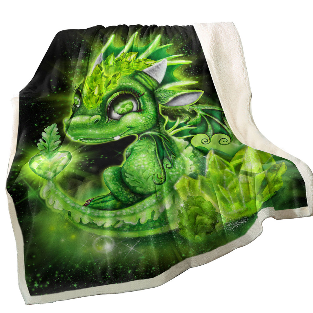 Presents Idea Throws for August Peridot Birthstone Lil Dragon