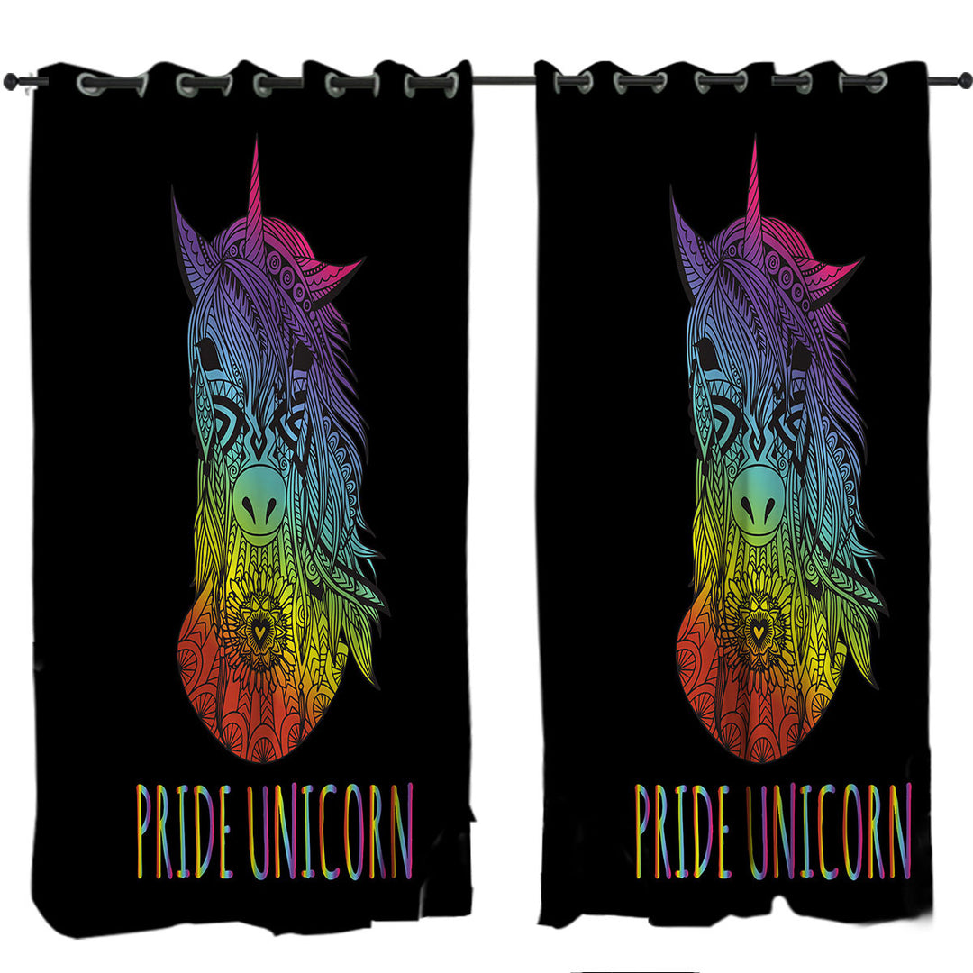 Pride Unicorn Curtains