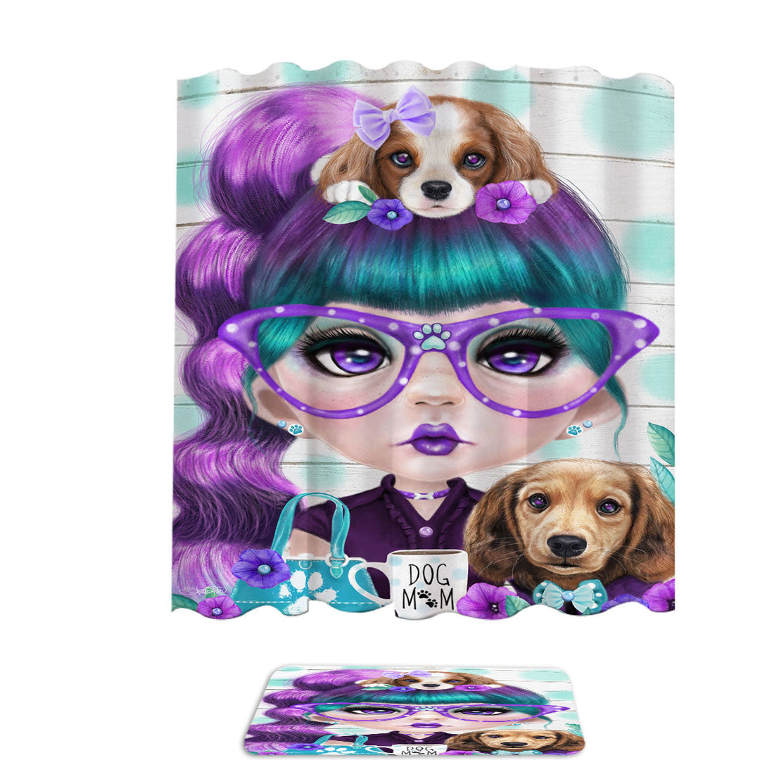 Puppy Shower Curtain Loving Petunia Munchkinz Girl