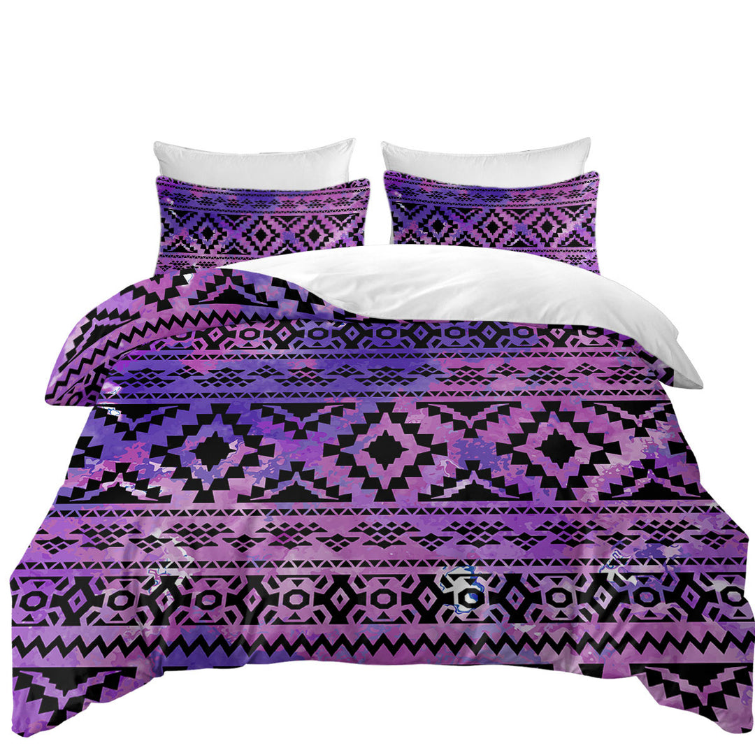 Purple Aztec Design Duvet Covers