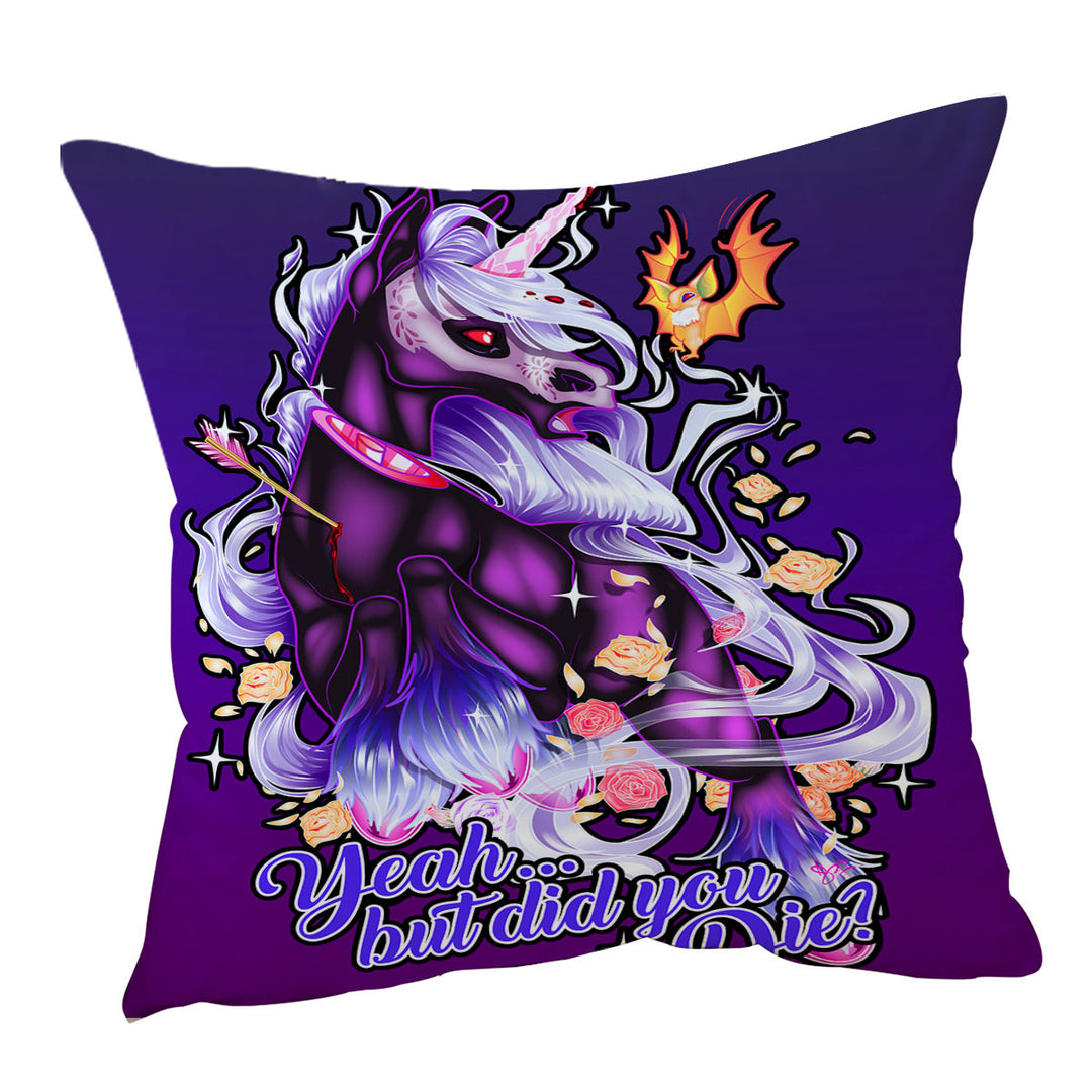 Purple Cushions Fantasy Art Dying Rudicorn Cool Quote