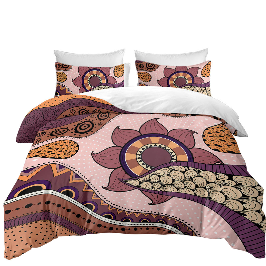Purple Hues Oriental Art Duvet Covers