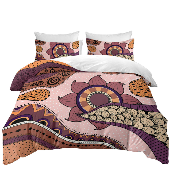 Purple Hues Oriental Art Duvet Covers