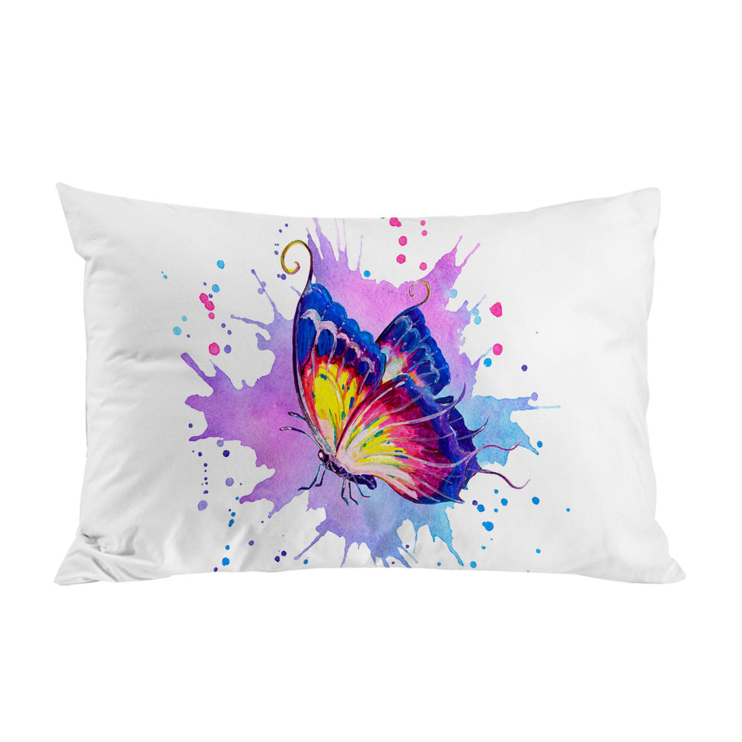 Purple Splash Art Painting Butterfly Pillowcases