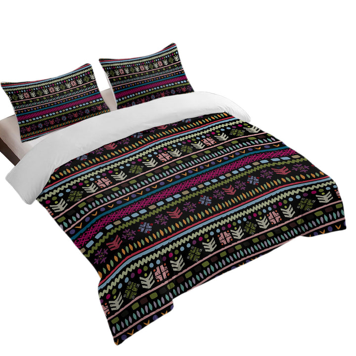 Purplish African Design Duvet Cover