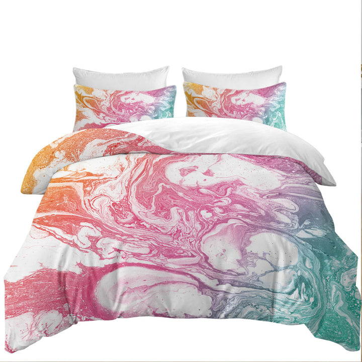Purplish Marble Queen Size Duvet Cover