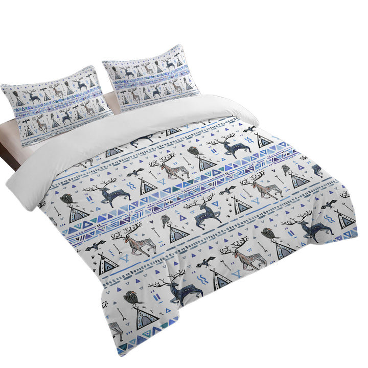 Purplish Native American Art Pattern Stripes Daybed Covers Sets